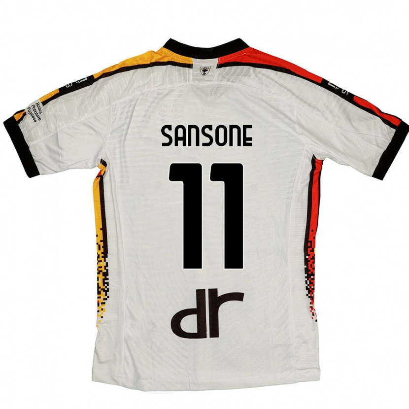 Danxen Niño Camiseta Nicola Sansone #11 Blanco Negro 2ª Equipación 2024/25 La Camisa México