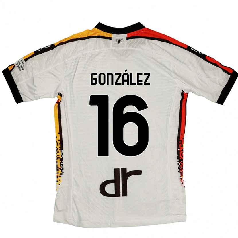 Danxen Niño Camiseta Joan González #16 Blanco Negro 2ª Equipación 2024/25 La Camisa México