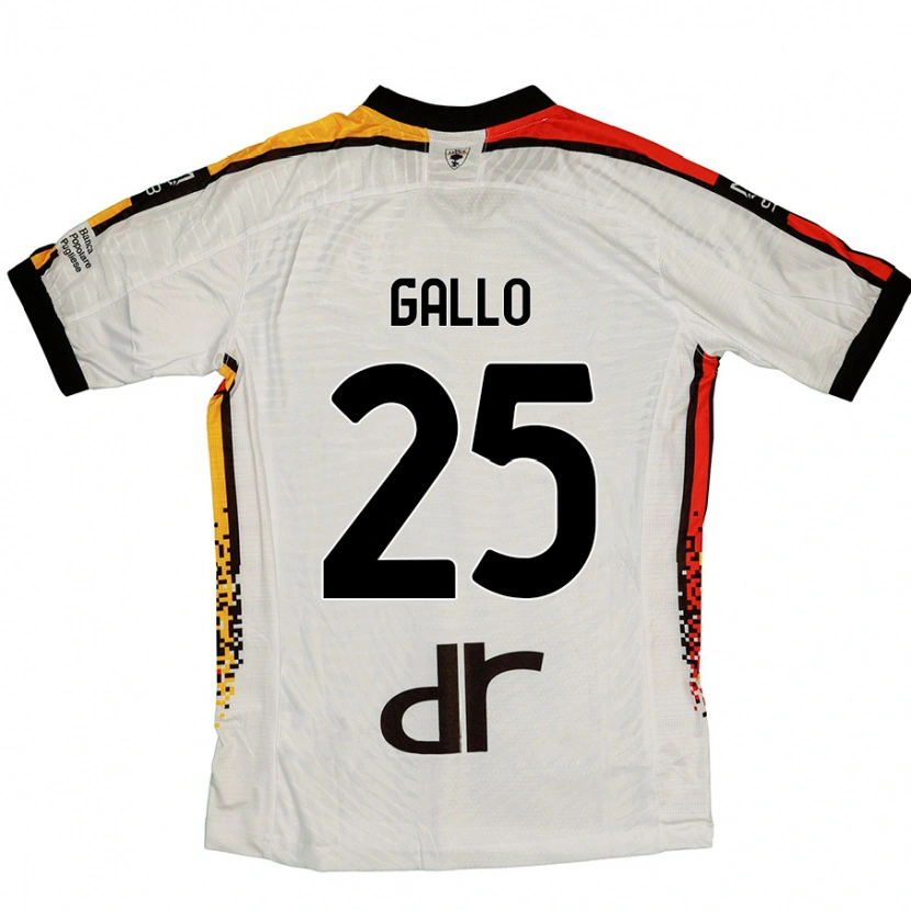 Danxen Niño Camiseta Antonino Gallo #25 Blanco Negro 2ª Equipación 2024/25 La Camisa México