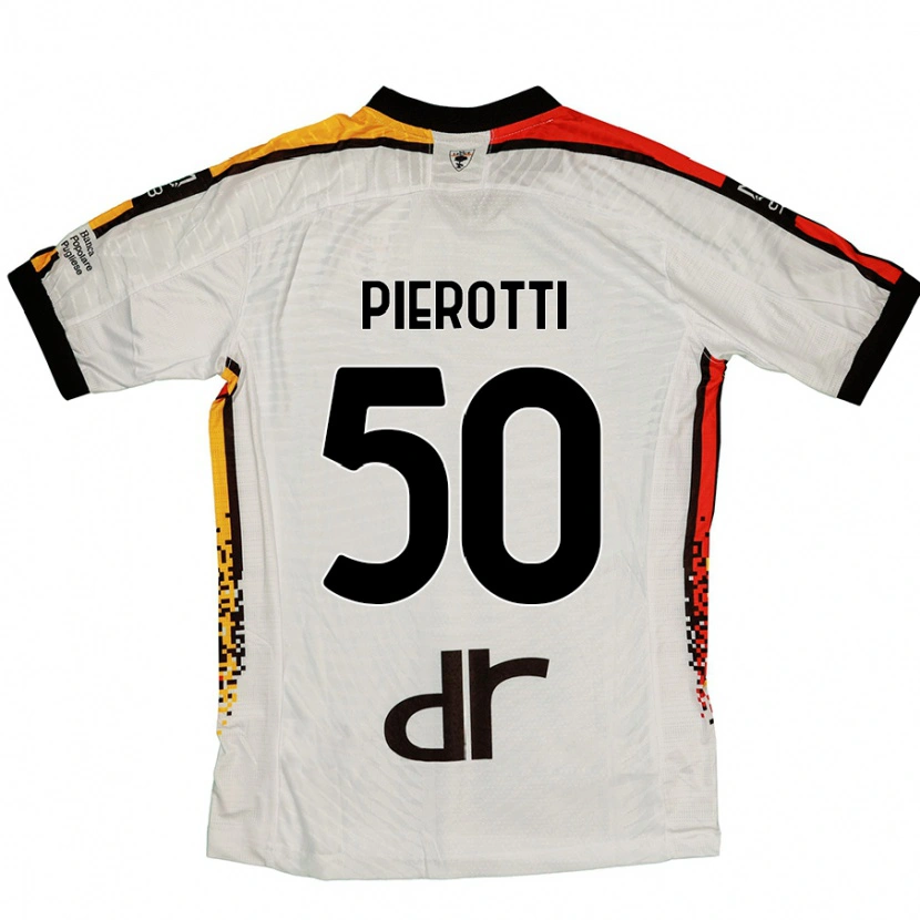 Danxen Niño Camiseta Santiago Pierotti #50 Blanco Negro 2ª Equipación 2024/25 La Camisa México