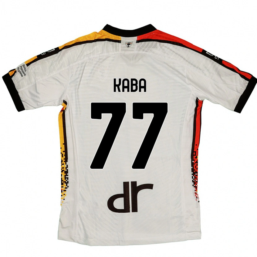 Danxen Niño Camiseta Mohamed Kaba #77 Blanco Negro 2ª Equipación 2024/25 La Camisa México