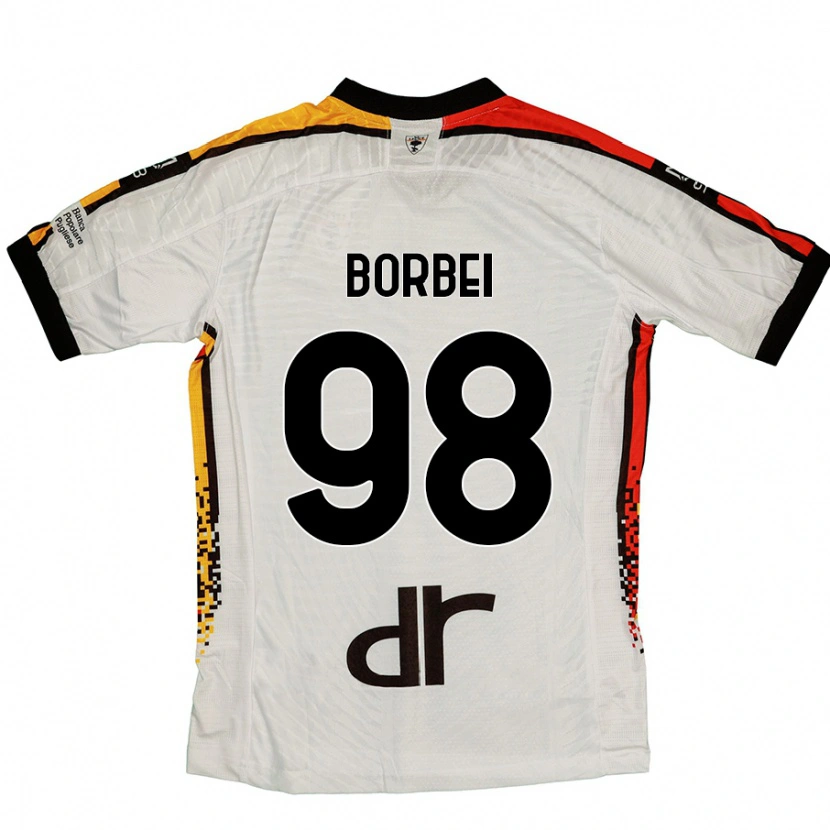 Danxen Niño Camiseta Alexandru Borbei #98 Blanco Negro 2ª Equipación 2024/25 La Camisa México