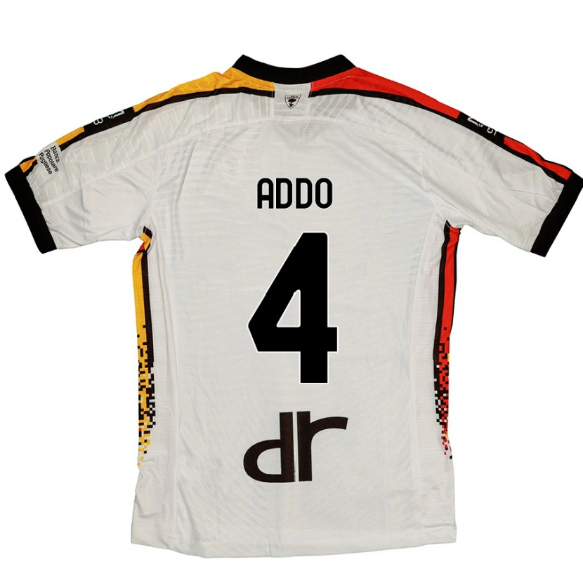 Danxen Niño Camiseta Vernon Addo #4 Blanco Negro 2ª Equipación 2024/25 La Camisa México