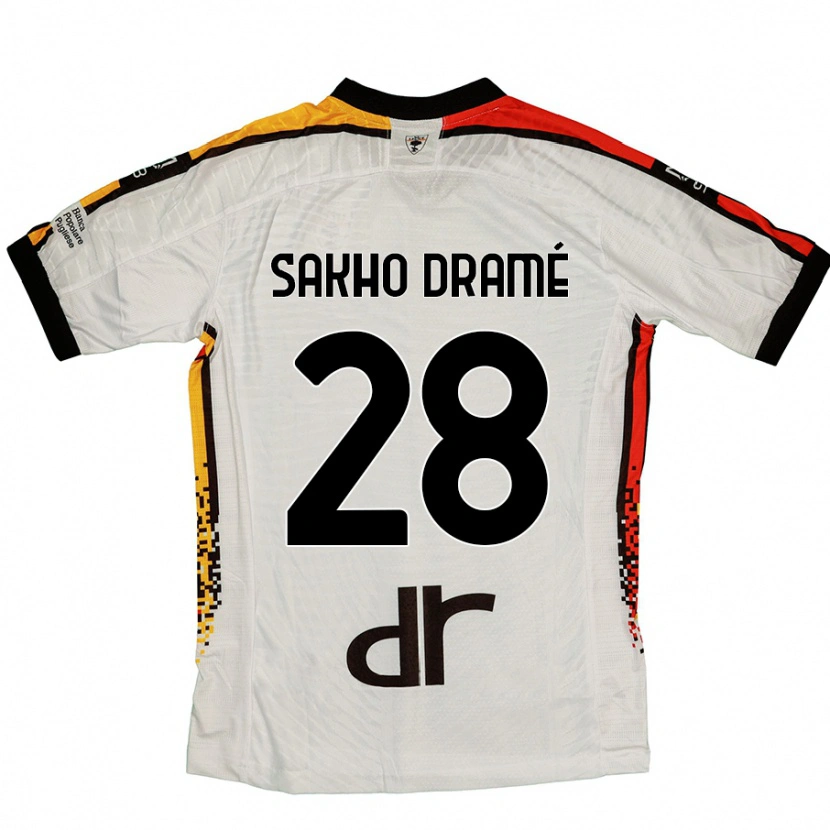 Danxen Niño Camiseta Samba Sakho Dramé #28 Blanco Negro 2ª Equipación 2024/25 La Camisa México