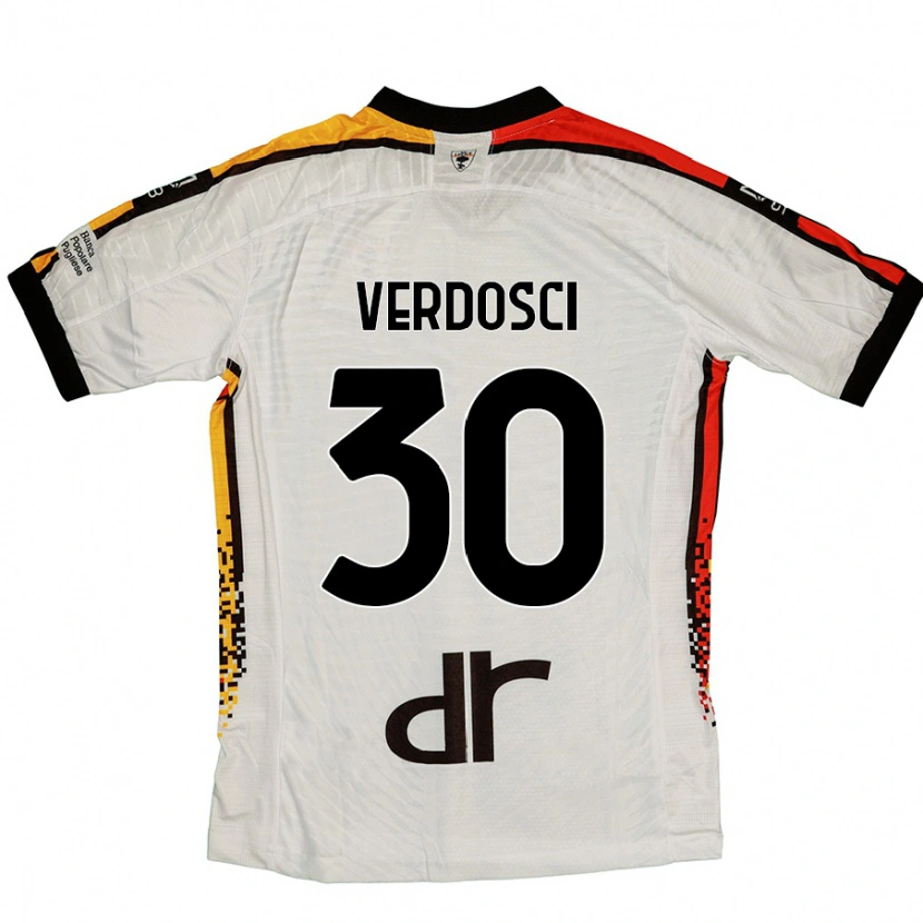 Danxen Niño Camiseta Simone Verdosci #30 Blanco Negro 2ª Equipación 2024/25 La Camisa México
