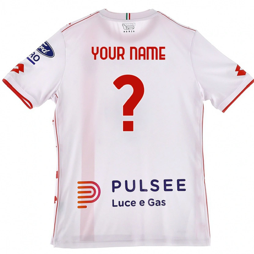 Danxen Niño Camiseta Su Nombre #0 Blanco Rojo 2ª Equipación 2024/25 La Camisa México