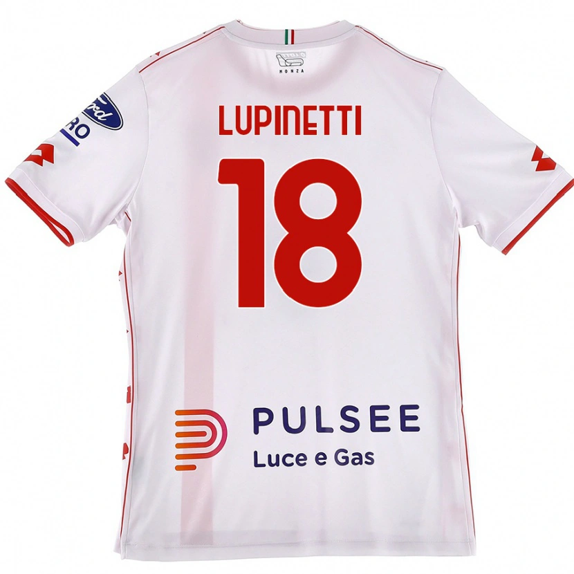 Danxen Niño Camiseta Tommaso Lupinetti #18 Blanco Rojo 2ª Equipación 2024/25 La Camisa México