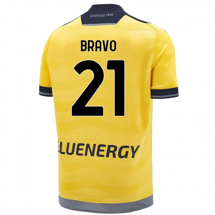 Danxen Niño Camiseta Iker Bravo #21 Dorado 2ª Equipación 2024/25 La Camisa México