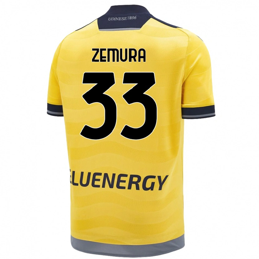 Danxen Niño Camiseta Jordan Zemura #33 Dorado 2ª Equipación 2024/25 La Camisa México