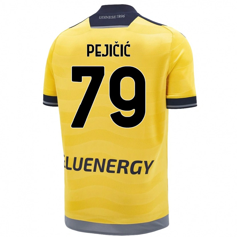 Danxen Niño Camiseta David Pejičić #79 Dorado 2ª Equipación 2024/25 La Camisa México