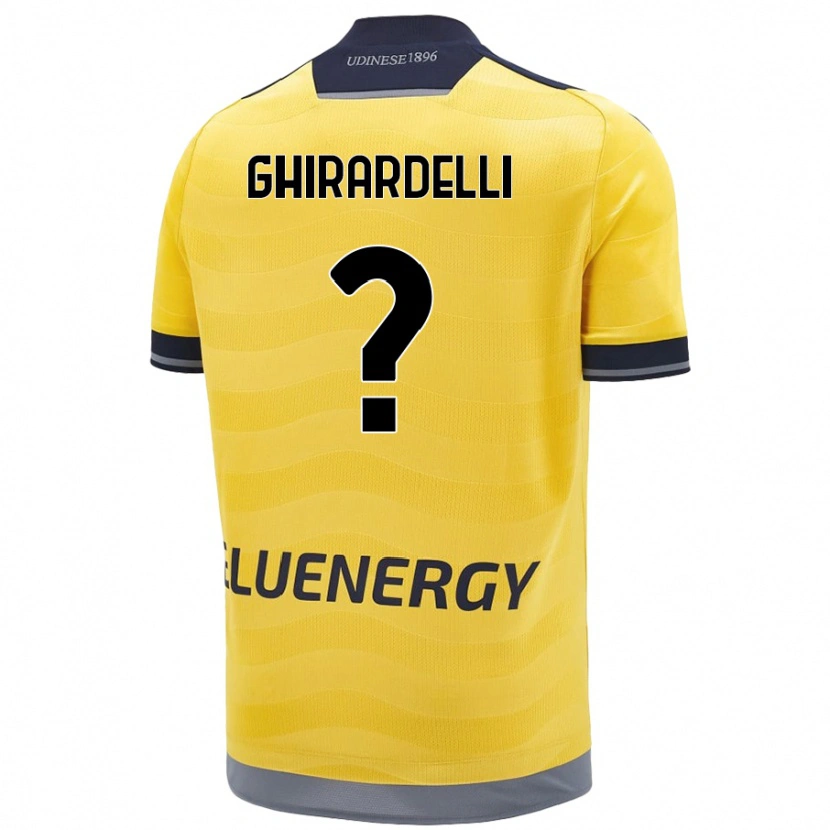 Danxen Niño Camiseta Davide Ghirardelli #0 Dorado 2ª Equipación 2024/25 La Camisa México