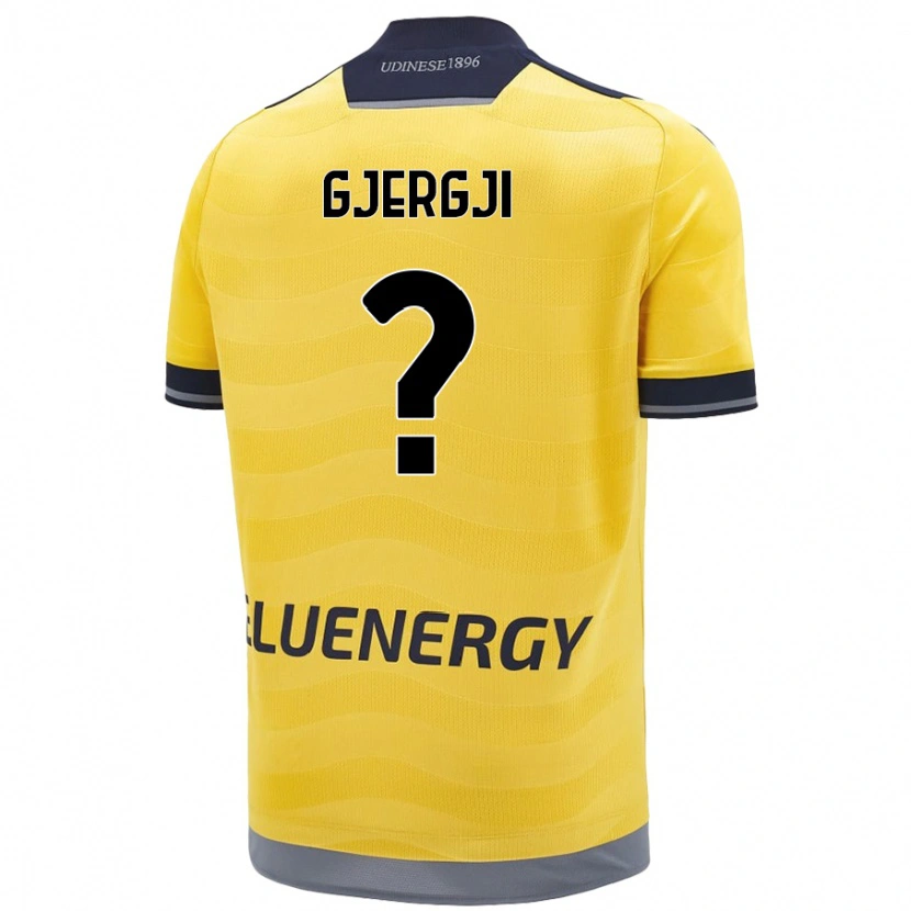 Danxen Niño Camiseta Alessio Gjergji #0 Dorado 2ª Equipación 2024/25 La Camisa México