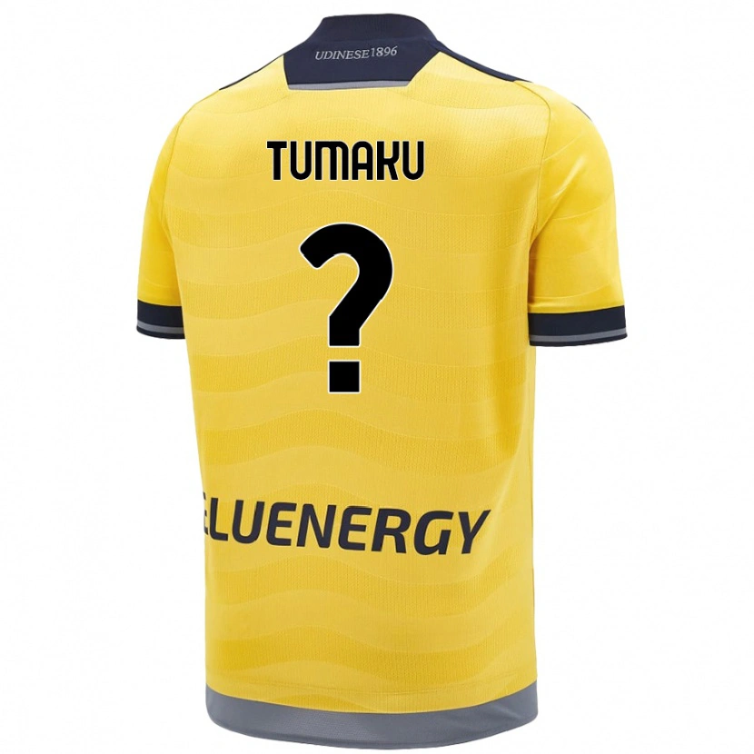 Danxen Niño Camiseta Niccolò Tumaku #0 Dorado 2ª Equipación 2024/25 La Camisa México
