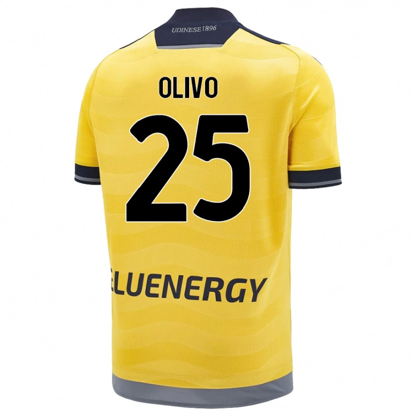 Danxen Niño Camiseta Gioele Olivo #25 Dorado 2ª Equipación 2024/25 La Camisa México