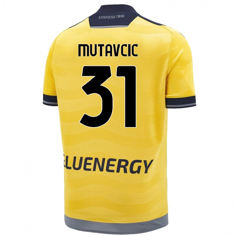 Danxen Niño Camiseta Jan Mutavcic #31 Dorado 2ª Equipación 2024/25 La Camisa México