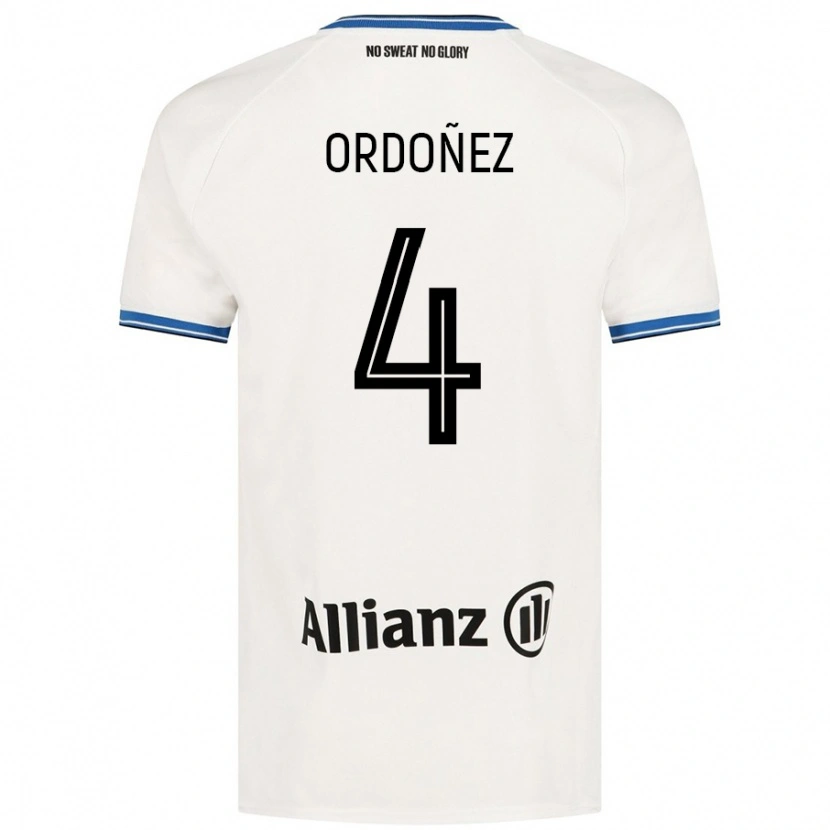 Danxen Niño Camiseta Joel Ordóñez #4 Blanco 2ª Equipación 2024/25 La Camisa México