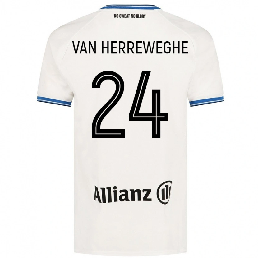 Danxen Niño Camiseta Febe Van Herreweghe #24 Blanco 2ª Equipación 2024/25 La Camisa México