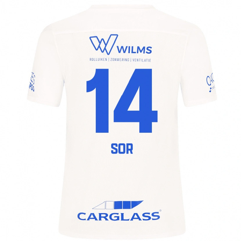 Danxen Niño Camiseta Yira Sor #14 Blanco 2ª Equipación 2024/25 La Camisa México