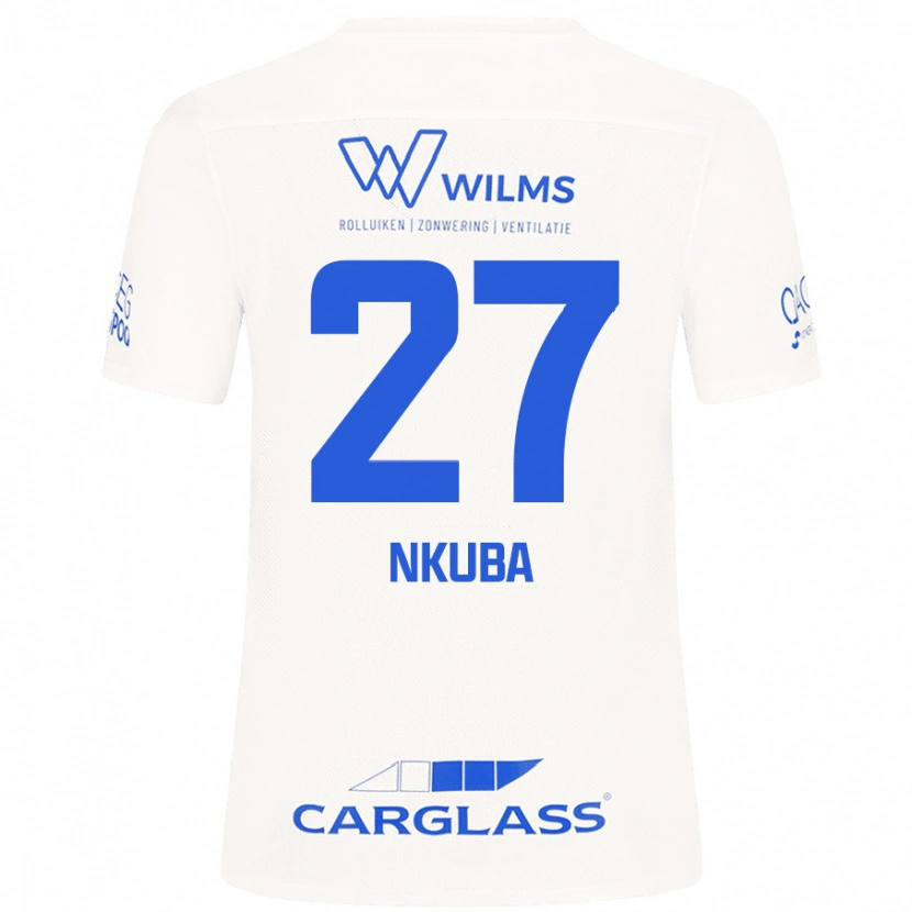 Danxen Niño Camiseta Ken Nkuba #27 Blanco 2ª Equipación 2024/25 La Camisa México