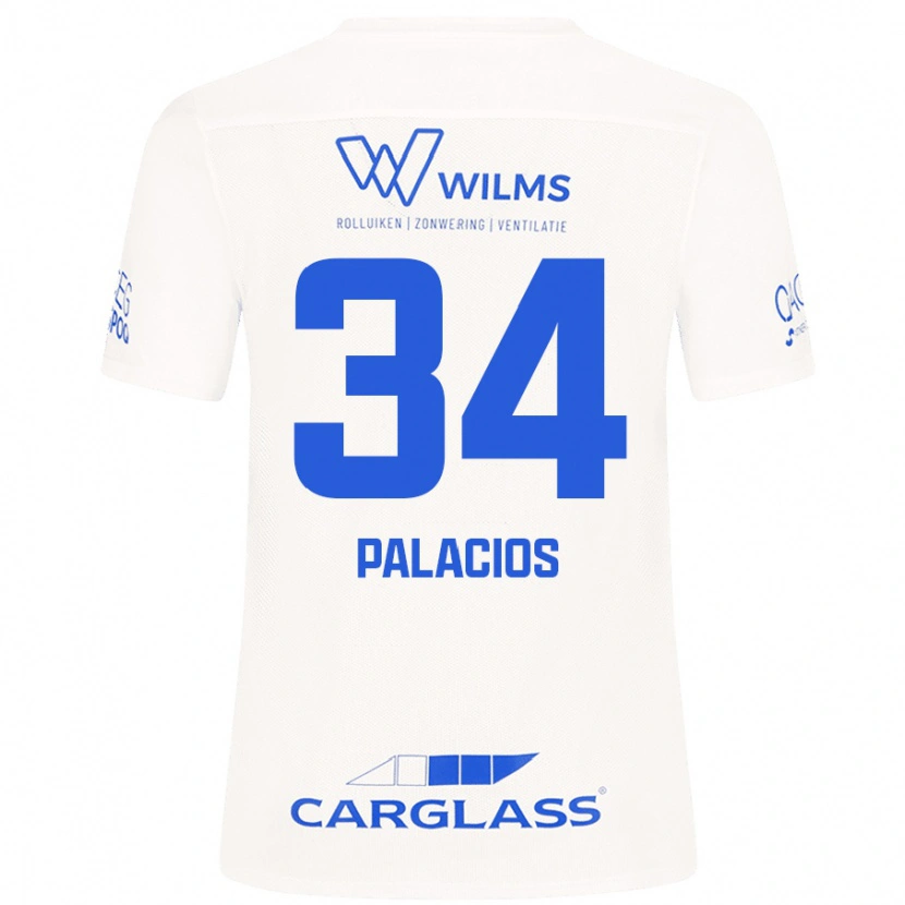 Danxen Niño Camiseta Adrián Palacios #34 Blanco 2ª Equipación 2024/25 La Camisa México