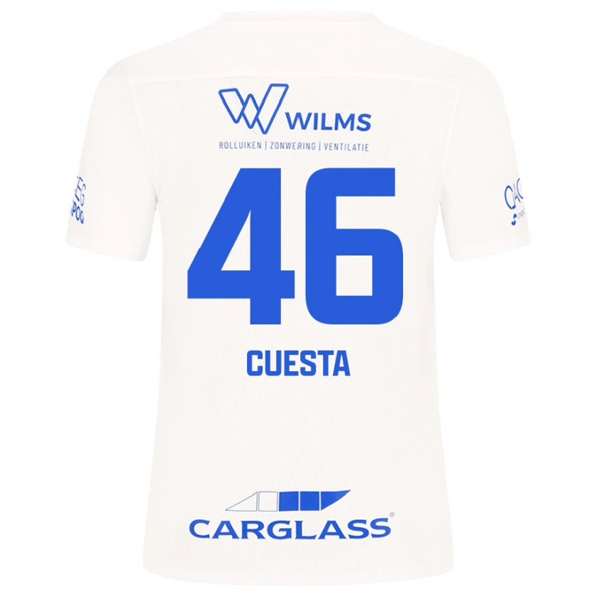 Danxen Niño Camiseta Carlos Cuesta #46 Blanco 2ª Equipación 2024/25 La Camisa México
