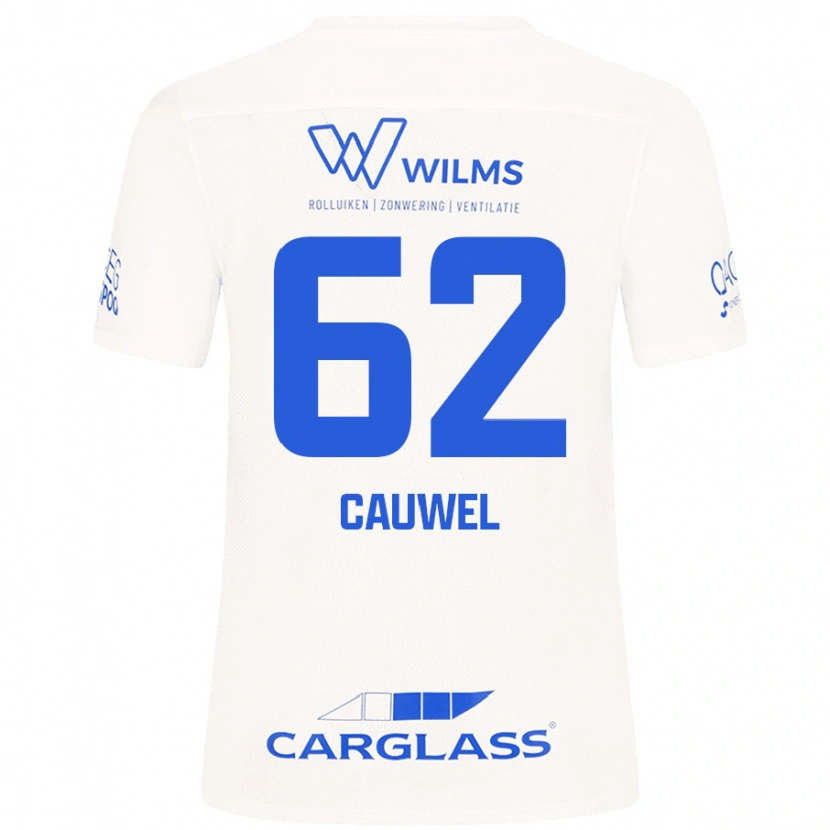 Danxen Niño Camiseta Michiel Cauwel #62 Blanco 2ª Equipación 2024/25 La Camisa México