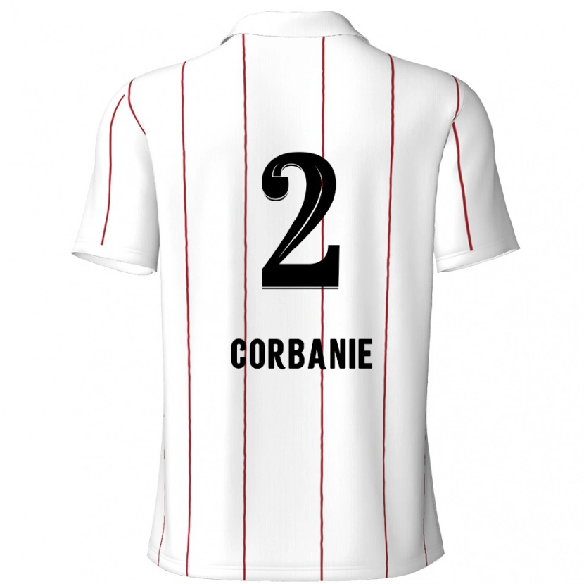 Danxen Niño Camiseta Kobe Corbanie #2 Blanco Negro 2ª Equipación 2024/25 La Camisa México
