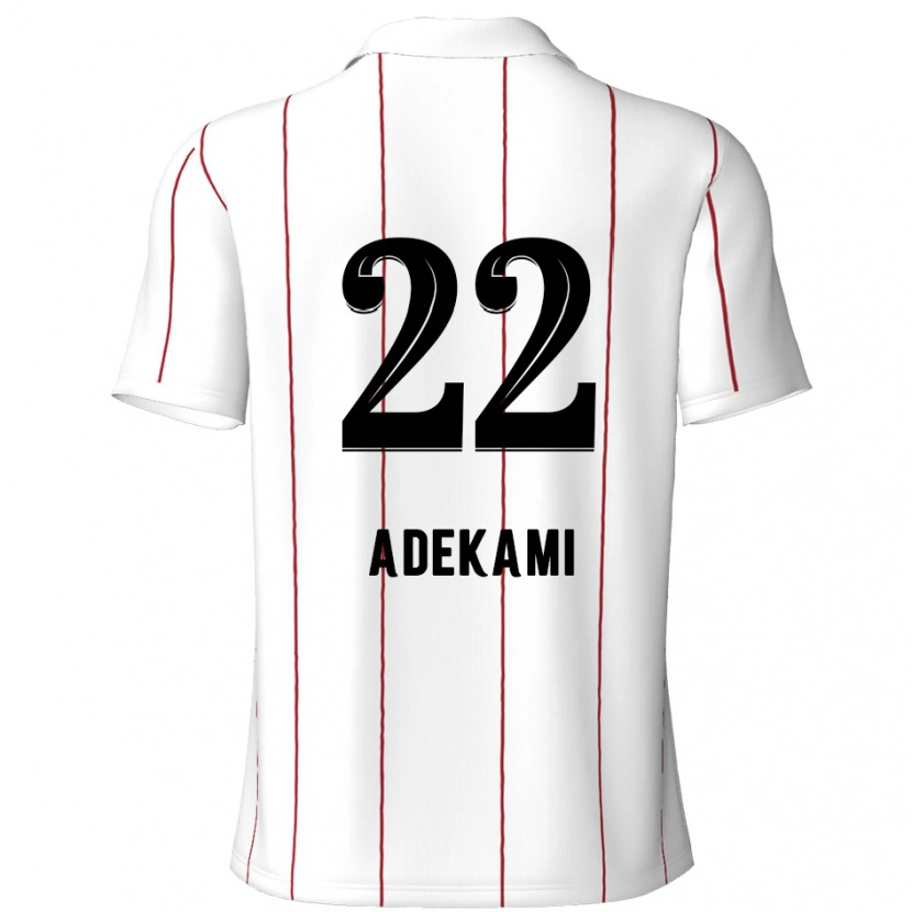 Danxen Niño Camiseta Farouck Adekami #22 Blanco Negro 2ª Equipación 2024/25 La Camisa México