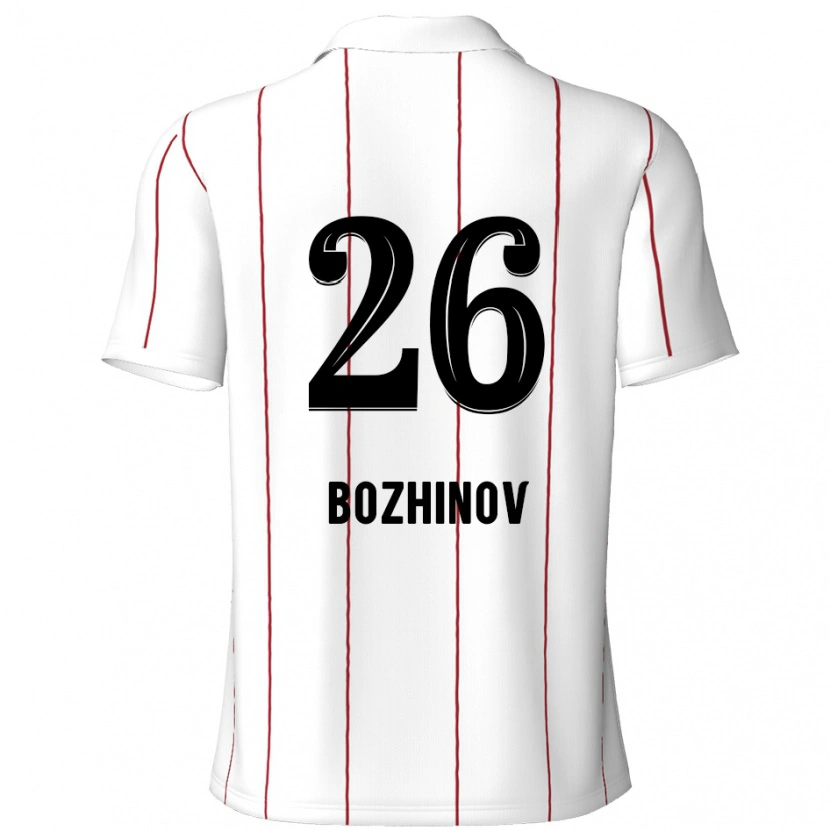 Danxen Niño Camiseta Rosen Bozhinov #26 Blanco Negro 2ª Equipación 2024/25 La Camisa México