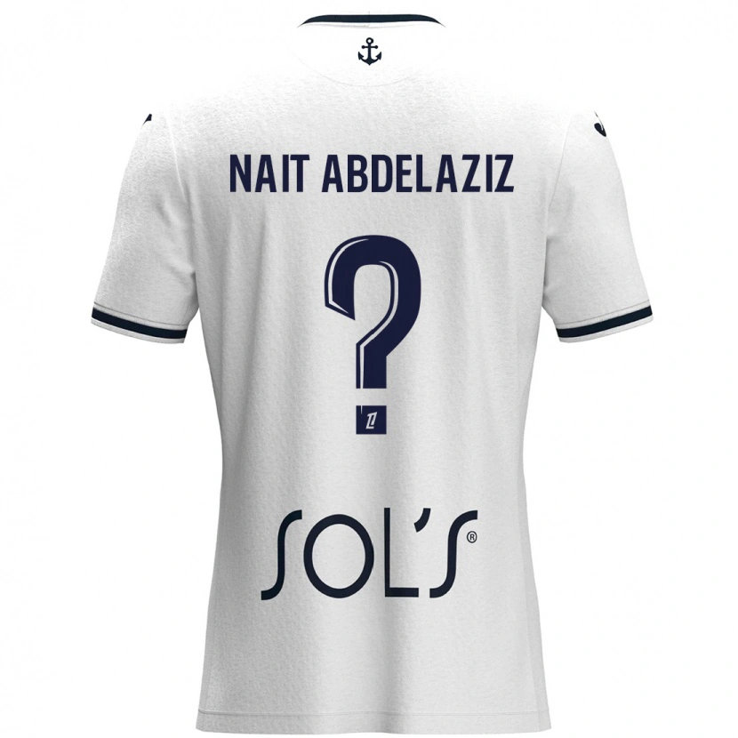 Danxen Niño Camiseta Elias Naït Abdelaziz #0 Blanco Azul Oscuro 2ª Equipación 2024/25 La Camisa México