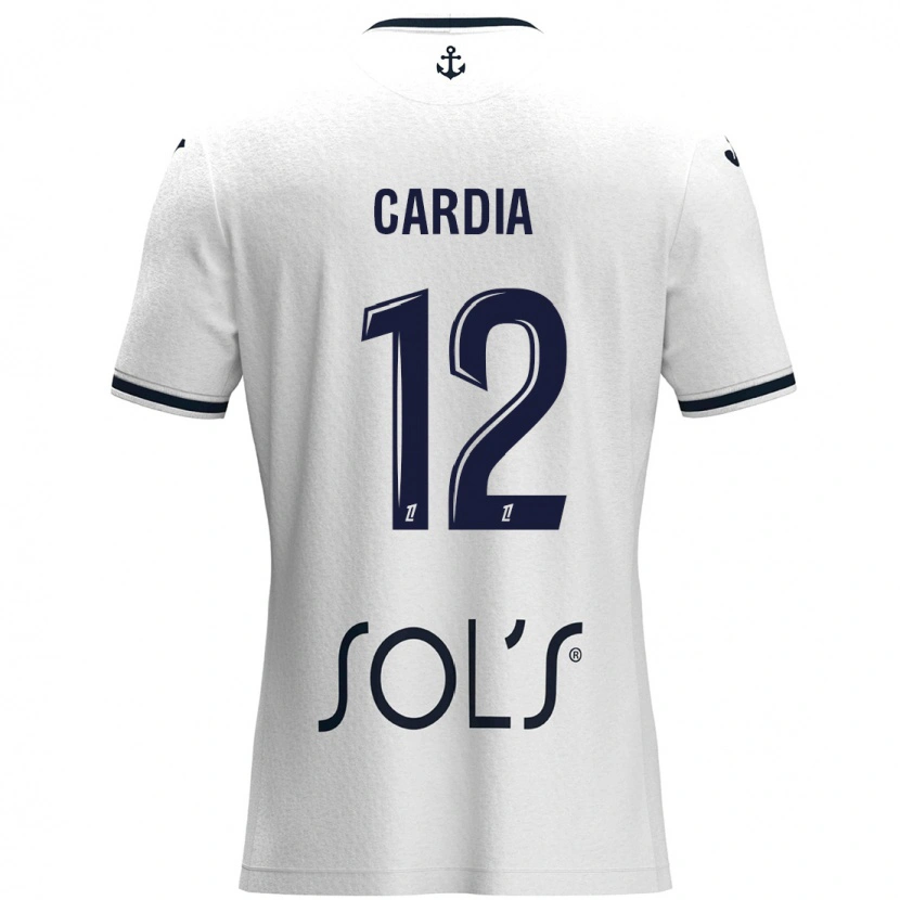 Danxen Niño Camiseta Mickaëla Cardia #12 Blanco Azul Oscuro 2ª Equipación 2024/25 La Camisa México