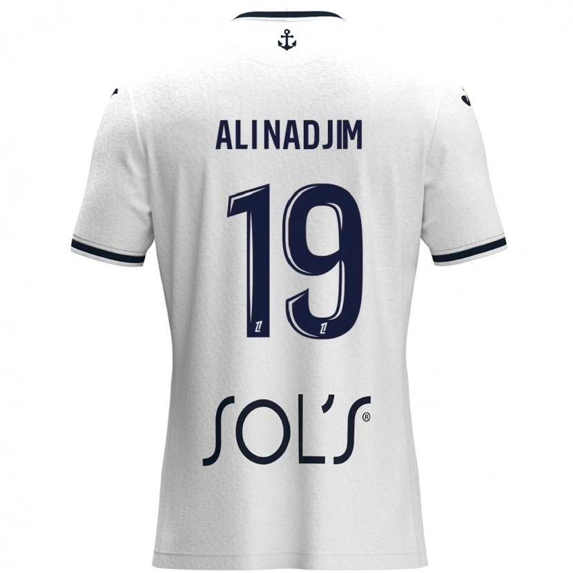 Danxen Niño Camiseta Nadjma Ali Nadjim #19 Blanco Azul Oscuro 2ª Equipación 2024/25 La Camisa México