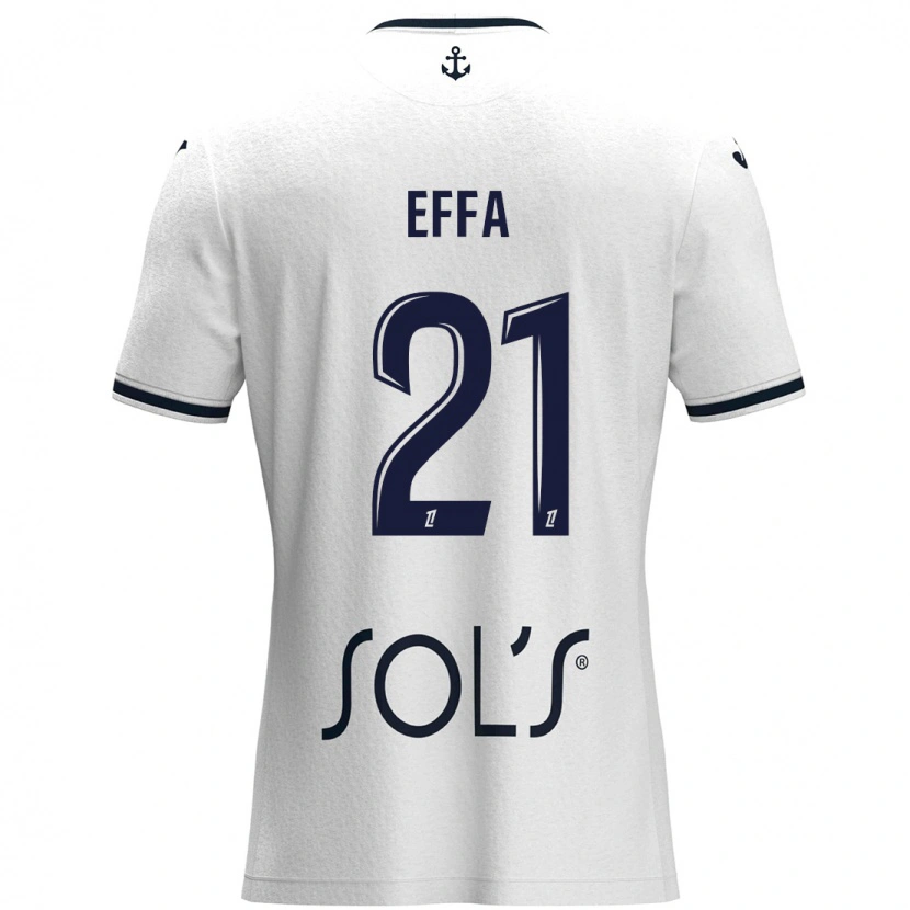 Danxen Niño Camiseta Chancelle Effa Effa #21 Blanco Azul Oscuro 2ª Equipación 2024/25 La Camisa México