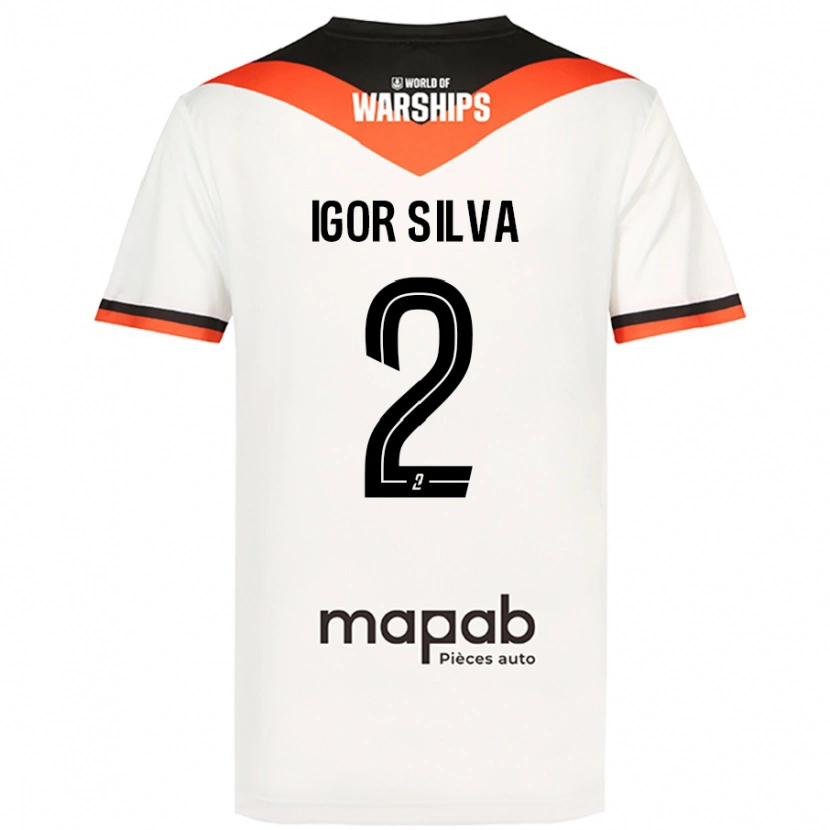 Danxen Niño Camiseta Igor Silva #2 Blanco 2ª Equipación 2024/25 La Camisa México