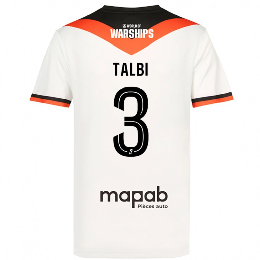 Danxen Niño Camiseta Montassar Talbi #3 Blanco 2ª Equipación 2024/25 La Camisa México