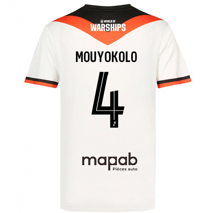 Danxen Niño Camiseta Loris Mouyokolo #4 Blanco 2ª Equipación 2024/25 La Camisa México
