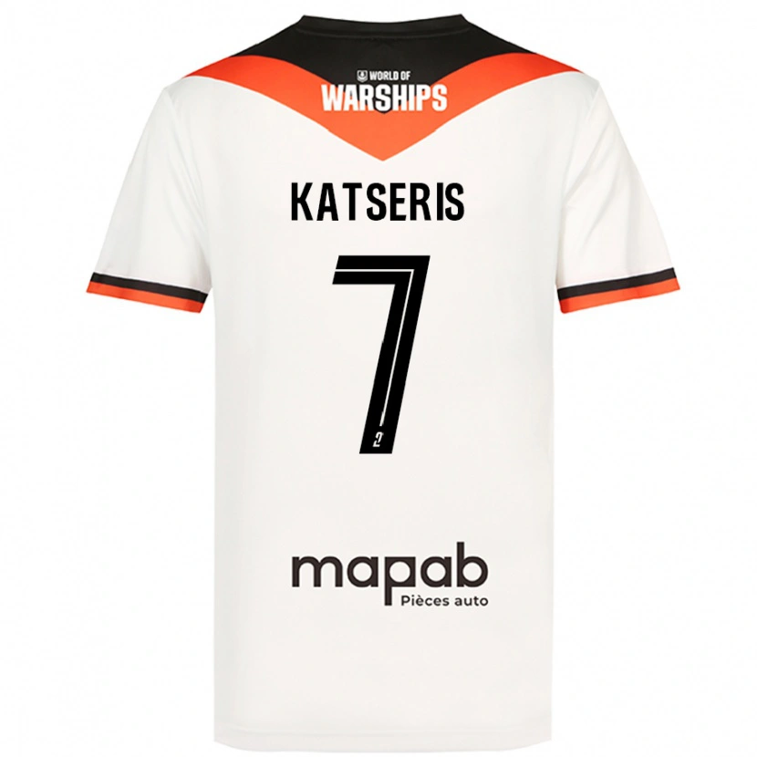 Danxen Niño Camiseta Panos Katseris #7 Blanco 2ª Equipación 2024/25 La Camisa México