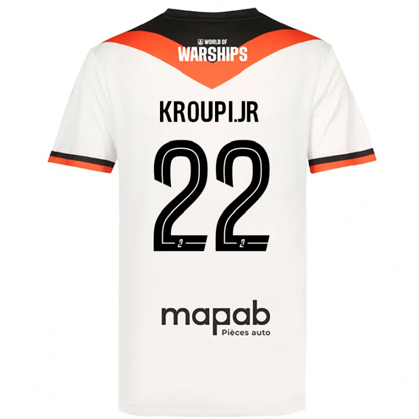 Danxen Niño Camiseta Eli Junior Kroupi #22 Blanco 2ª Equipación 2024/25 La Camisa México