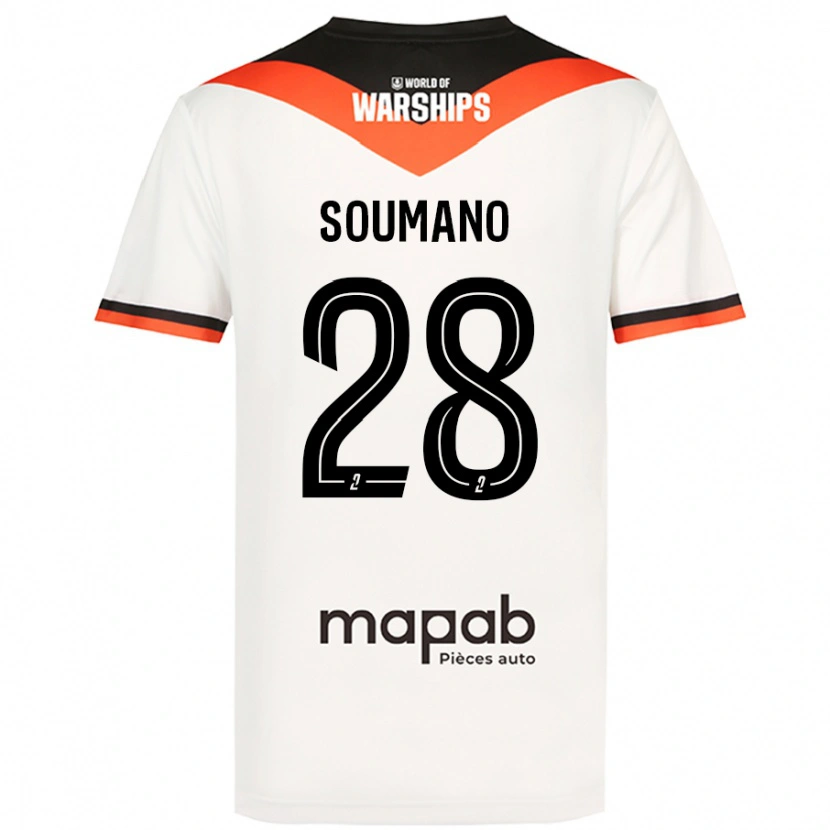 Danxen Niño Camiseta Sambou Soumano #28 Blanco 2ª Equipación 2024/25 La Camisa México