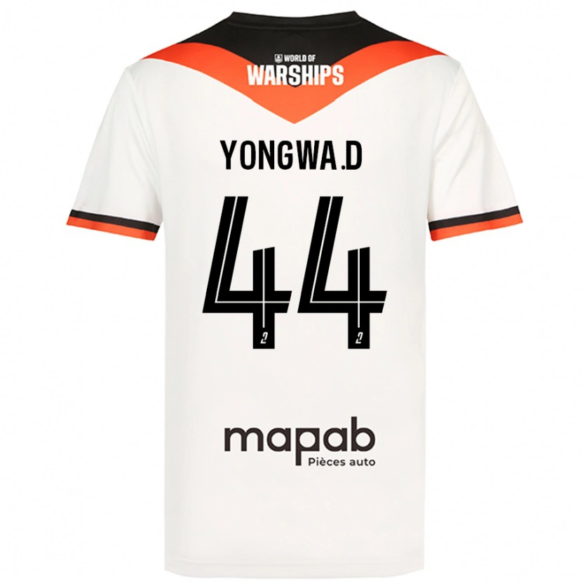 Danxen Niño Camiseta Darlin Yongwa #44 Blanco 2ª Equipación 2024/25 La Camisa México
