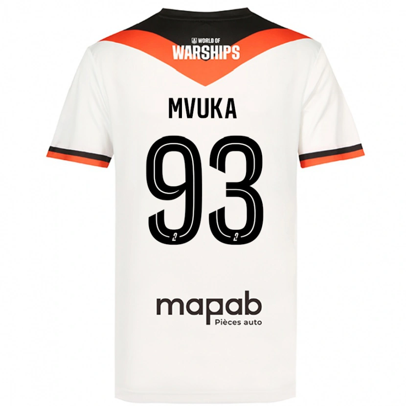 Danxen Niño Camiseta Joel Mvuka #93 Blanco 2ª Equipación 2024/25 La Camisa México