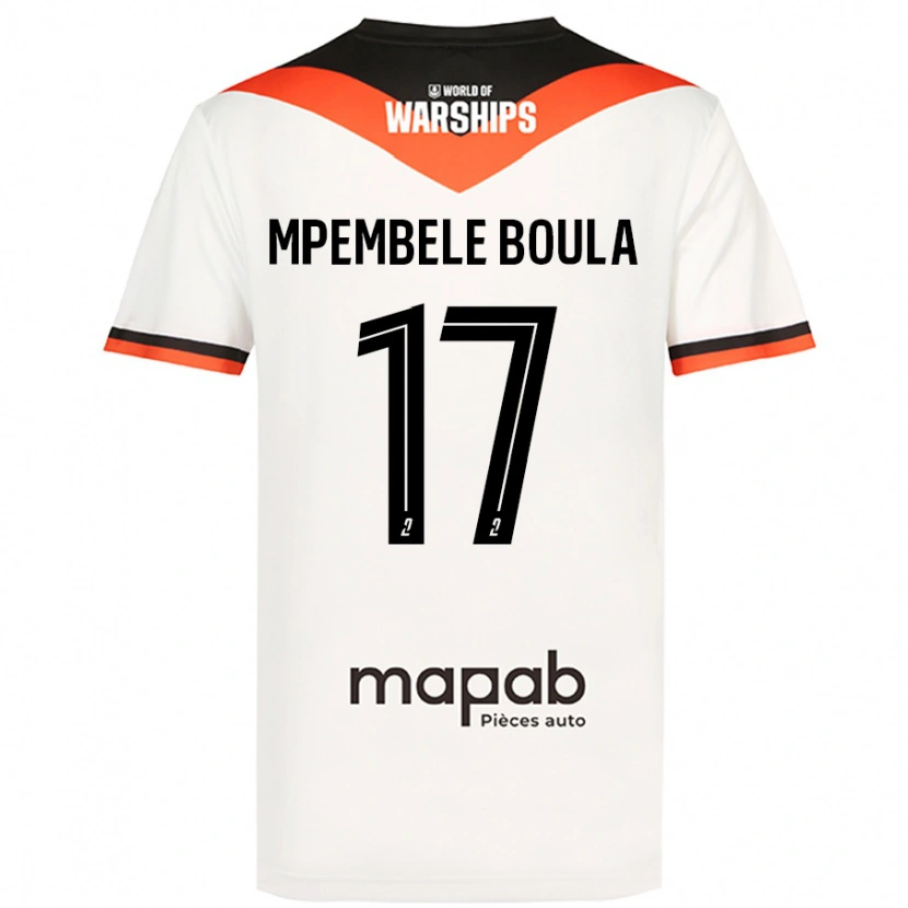 Danxen Niño Camiseta Exaucé Mpembele Boula #17 Blanco 2ª Equipación 2024/25 La Camisa México