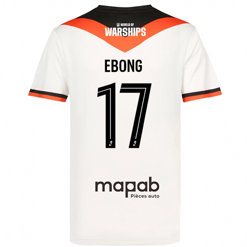 Danxen Niño Camiseta Arthur Ebong #17 Blanco 2ª Equipación 2024/25 La Camisa México