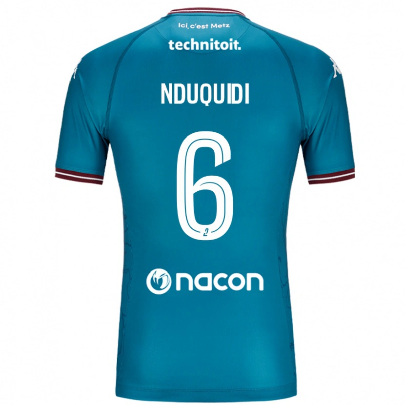 Danxen Niño Camiseta Joseph Nduquidi #6 Azul Petróleo 2ª Equipación 2024/25 La Camisa México