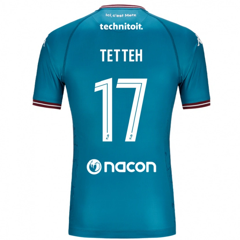 Danxen Niño Camiseta Benjamin Tetteh #17 Azul Petróleo 2ª Equipación 2024/25 La Camisa México