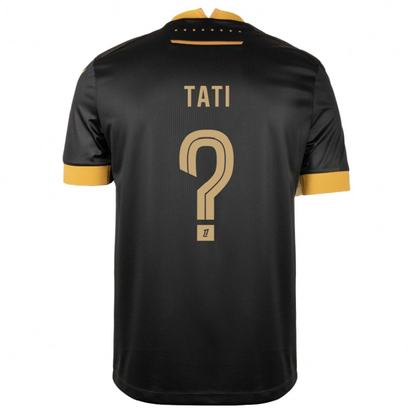 Danxen Niño Camiseta Tylel Tati #0 Negro Marrón 2ª Equipación 2024/25 La Camisa México
