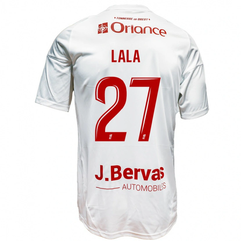 Danxen Niño Camiseta Kenny Lala #27 Blanco Rojo 2ª Equipación 2024/25 La Camisa México