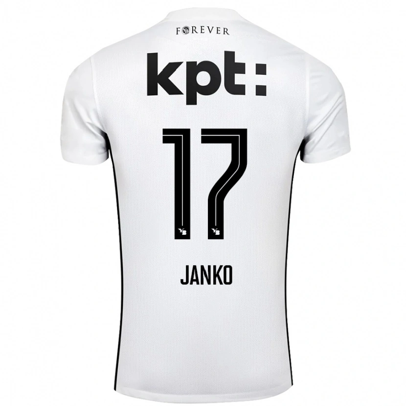 Danxen Niño Camiseta Saidy Janko #17 Blanco Negro 2ª Equipación 2024/25 La Camisa México