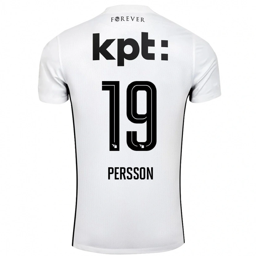 Danxen Niño Camiseta Noah Persson #19 Blanco Negro 2ª Equipación 2024/25 La Camisa México