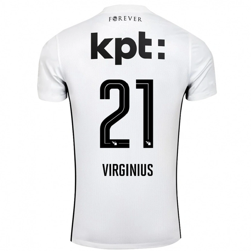 Danxen Niño Camiseta Alan Virginius #21 Blanco Negro 2ª Equipación 2024/25 La Camisa México